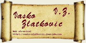 Vasko Zlatković vizit kartica